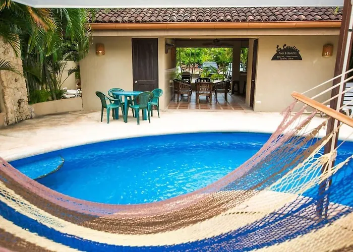 Cozy Garden With Vibrant Tropical Decor, Swimming Pool And Rancho Brasilito